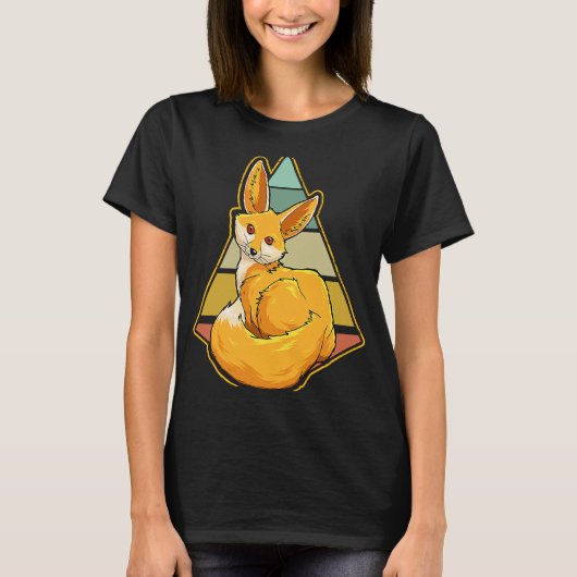 Fennec Fox Retro Fennec Fox T-shirt (Voorkant)