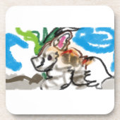 Fennec fox schattig bier onderzetter (Voorkant)