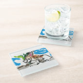 Fennec fox schattig glazen onderzetter (Schuin)