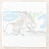 Fennec fox schattig glazen onderzetter (Achterkant)