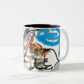 Fennec fox schattig tweekleurige koffiemok (Voorkant rechts)