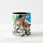 Fennec fox schattig tweekleurige koffiemok (Center)