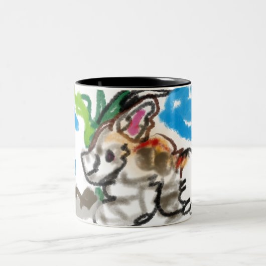 Fennec fox schattig tweekleurige koffiemok (Center)