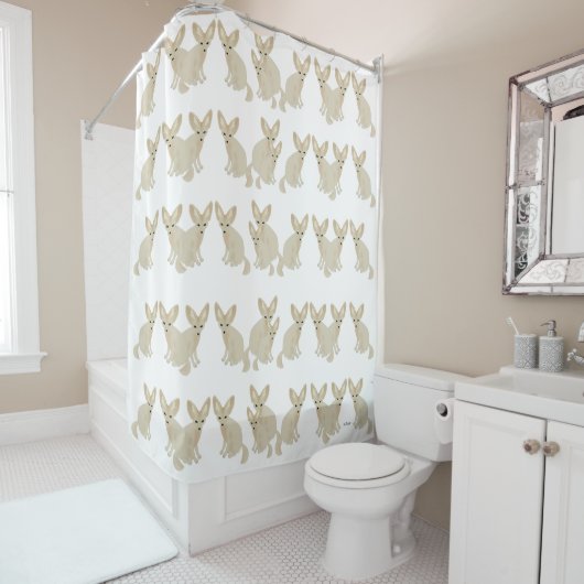 Fennec Fox Shower Curtain Douchegordijn (In situ)