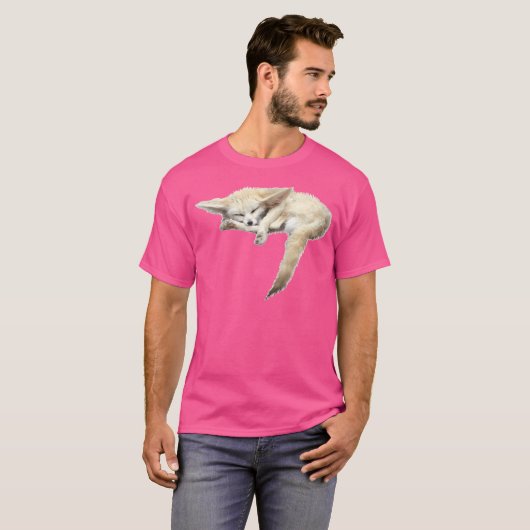 Fennec Fox Sleeping Fox T-shirt (Voorkant volledig)