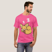 Fennec Fox Sleeping Funny Tired Fennec Fox T-shirt (Voorkant volledig)