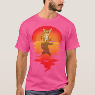 Fennec Fox Sunset Ear Dier Fennec Fox Eigenaar T-shirt