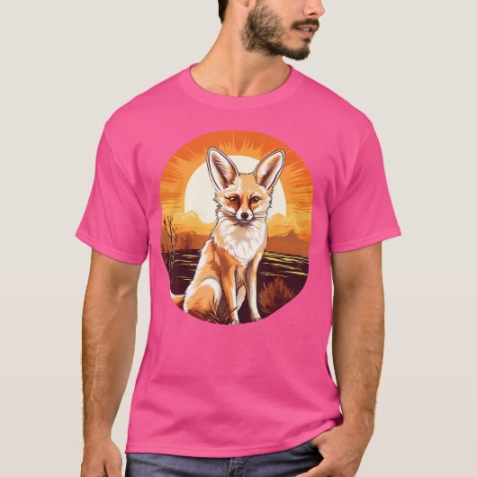 Fennec Fox Sunset Fennec Fox Lover Foxes T-shirt (Voorkant)