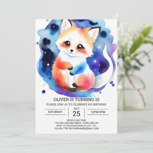 Fennec Fox Verjaardag Extravaganza Kaart (Staand voorkant)