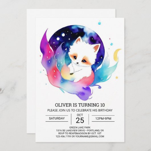 Fennec Fox Verjaardagsfeest Kaart (Voorkant / Achterkant)