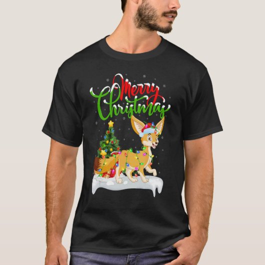 Fennec Fox Xmas Decorations Santa Fennec Fox Chr T-shirt (Voorkant)