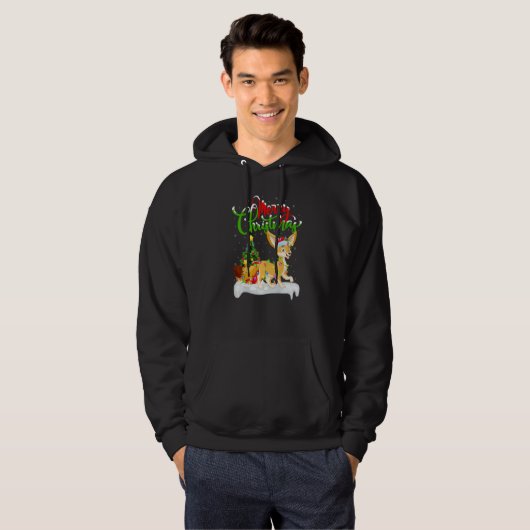 Fennec Fox Xmas Decorations Santa Fennec Fox Chri Hoodie (Voorkant volledig)