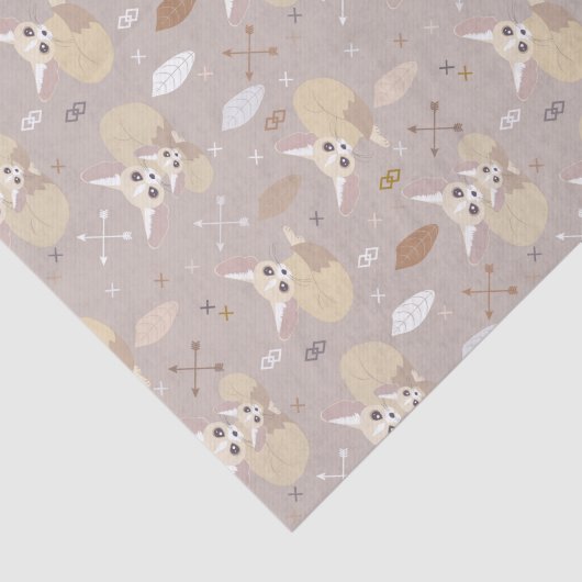 Fennec Foxes Arrows en Feathers Tissuepapier (Detail)