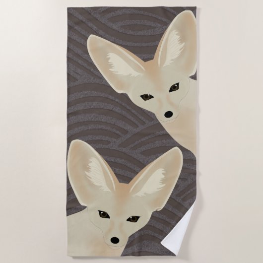 Fennec Foxes Beach Towel Strandlaken (Voorkant)