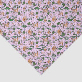 Fennec Foxes in roze Tissuepapier (Detail)