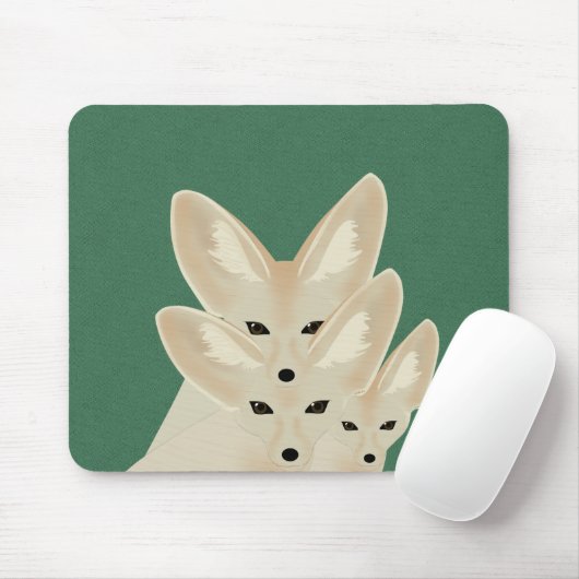 Fennec Foxes Mousepad Muismat (Met muis)