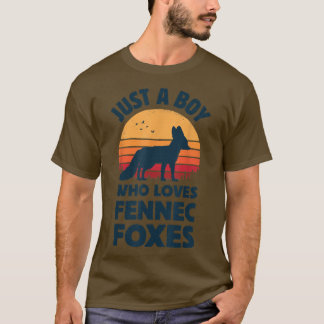Fennec voor een jongen die van Foes Retro houdt T-shirt