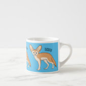 Fennec vos cartoon illustratie espresso kop (Rechts)