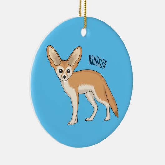 Fennec vos cartoon illustratie  keramisch ornament (Rechts)