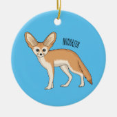 Fennec vos cartoon illustratie  keramisch ornament (Voorkant)