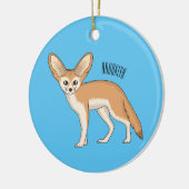 Fennec vos cartoon illustratie  keramisch ornament (Links)