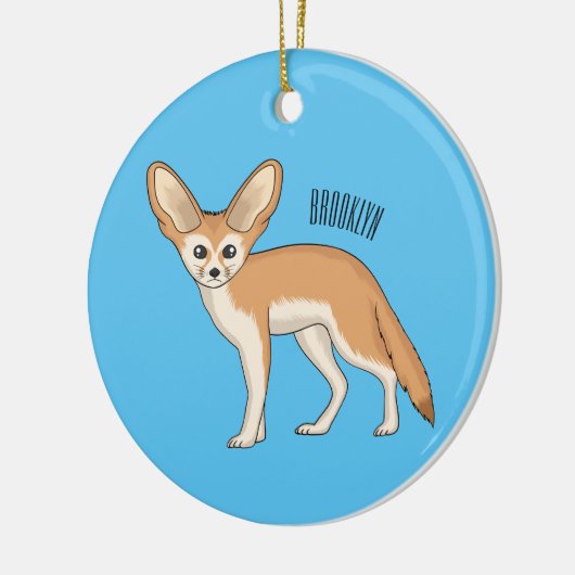 Fennec vos cartoon illustratie  keramisch ornament (Links)