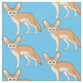 Fennec vos cartoon illustratie stof (Close Up)