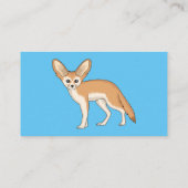 Fennec vos cartoon illustratie visitekaartje (Achterkant)