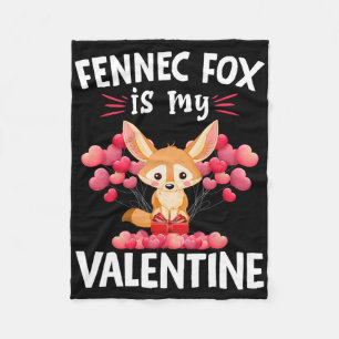 Fennec Vos Is Mijn Valentijn Gelukkige Valentijnsd Fleece Deken