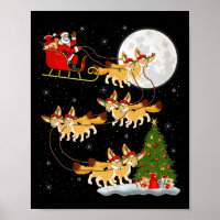 Fennec Vos Kerstman Slede Vliegend Grappig Magisch