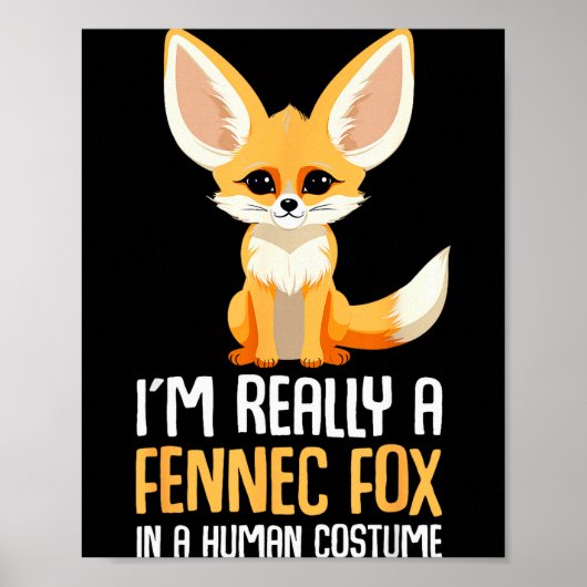 Fennec Vos Kostuum Meisjes Vos  Poster (Voorkant)
