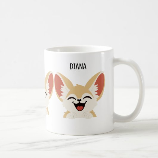 Fennec Vos Mok, Grappig Fennec Vos Cadeau Koffiemok (Rechts)
