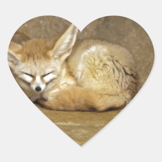 fennekfox hart sticker (Voorkant)