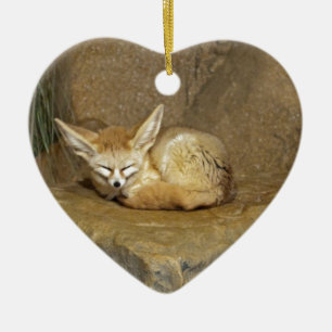 fennekfox keramisch ornament