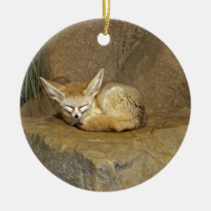 fennekfox keramisch ornament