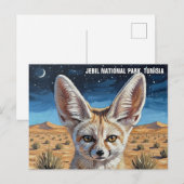 Fennekvos in Jebil Nationaal Park Tunesië Briefkaart (Voorkant / Achterkant)