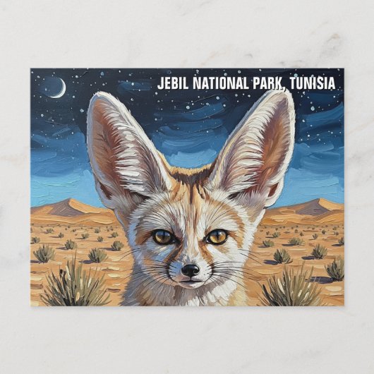 Fennekvos in Jebil Nationaal Park Tunesië Briefkaart (Voorkant)
