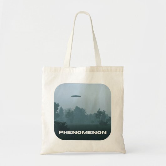 Fenomeen UFO UAP Vliegende Schotel Monochroom Tote Bag (Voorkant)