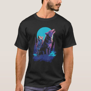 Fenomenaal gehuil Wolven Wolf Pack Retro Awesomen T-shirt