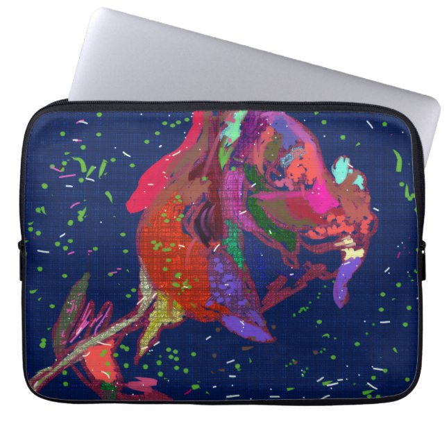 Fenomenaal gekleurde bloem laptop sleeve (Voorkant)