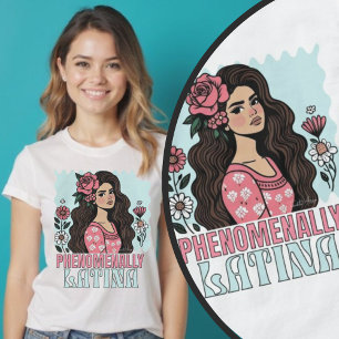 Fenomenaal Latina Boho Floral Woman T-shirt