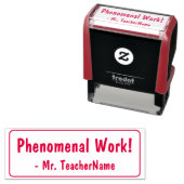 "Fenomenaal werk!" Rubberstempel Feedback Zelfinktende Stempel (In situ)