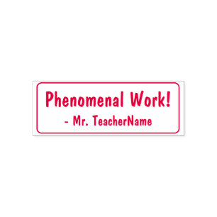 "Fenomenaal werk!" Rubberstempel Feedback Zelfinktende Stempel