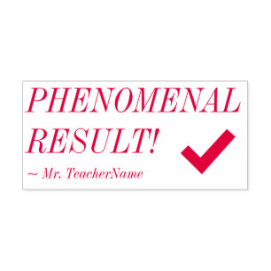 "FENOMENAL RESULTAAT!" + Rubberstempel van Tutor Zelfinktende Stempel