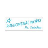 "FENOMENAL WERK!" + Rubberstempel van Tutor Zelfinktende Stempel (Design)
