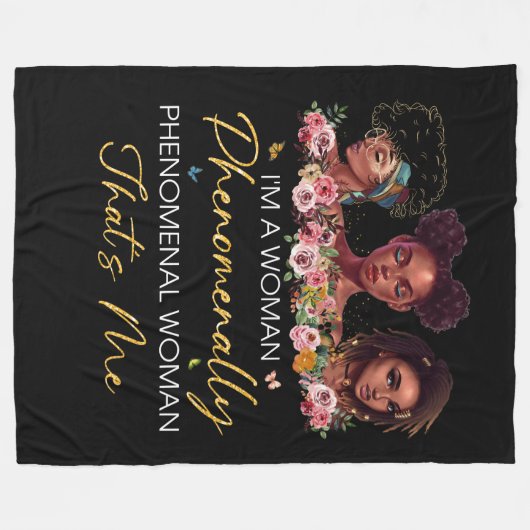 Fenomenal Woman Fleece Blanket (Voorkant (Horizontaal))