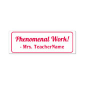 "Fenomenal Work!" + Rubber Stempel Tiller (Design)