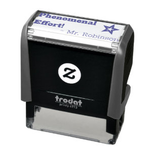 "Fenomenale inspanning!" + Tutor naam Rubber stemp Zelfinktende Stempel