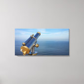 Fenomenale observatietelescoop met uitzicht van de canvas afdruk (Voorkant)