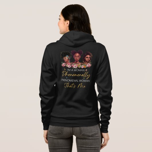 Fenomenale Vrouw Bella Canvas Hoodie (Achterkant volledig)